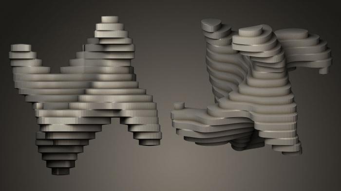 نموذج ثلاثي الأبعاد لآلة CNC الأشكال الهندسية شكل